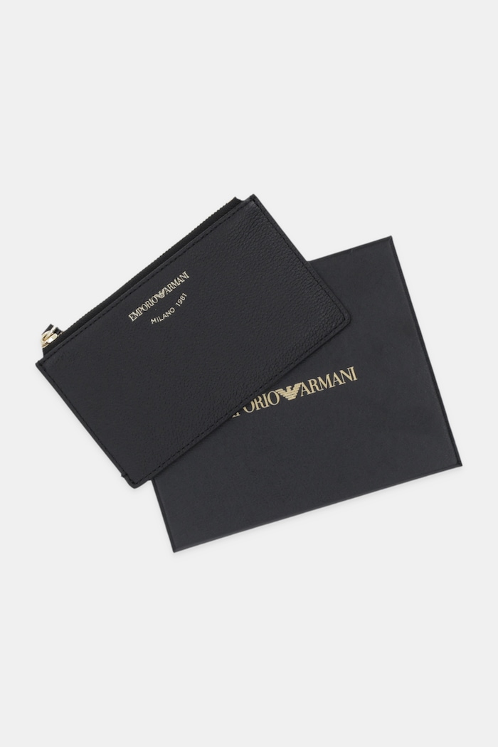 Kožená peňaženka Emporio Armani čierna EW003035.AF19568