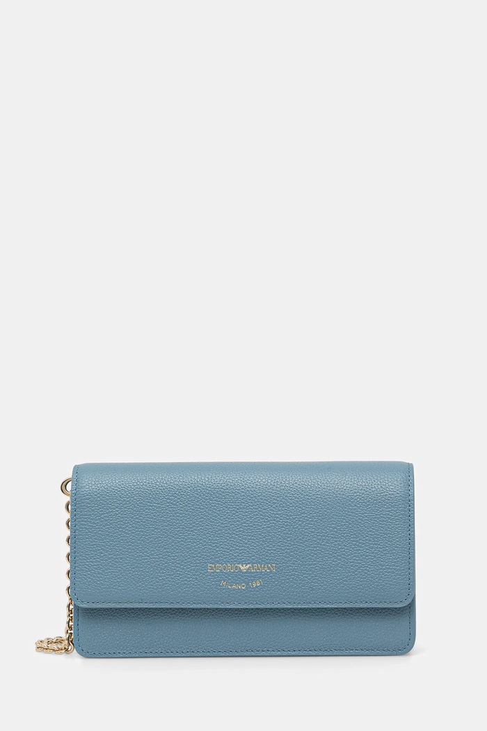 Emporio Armani poșetă piele albastru EW003036.AF19568