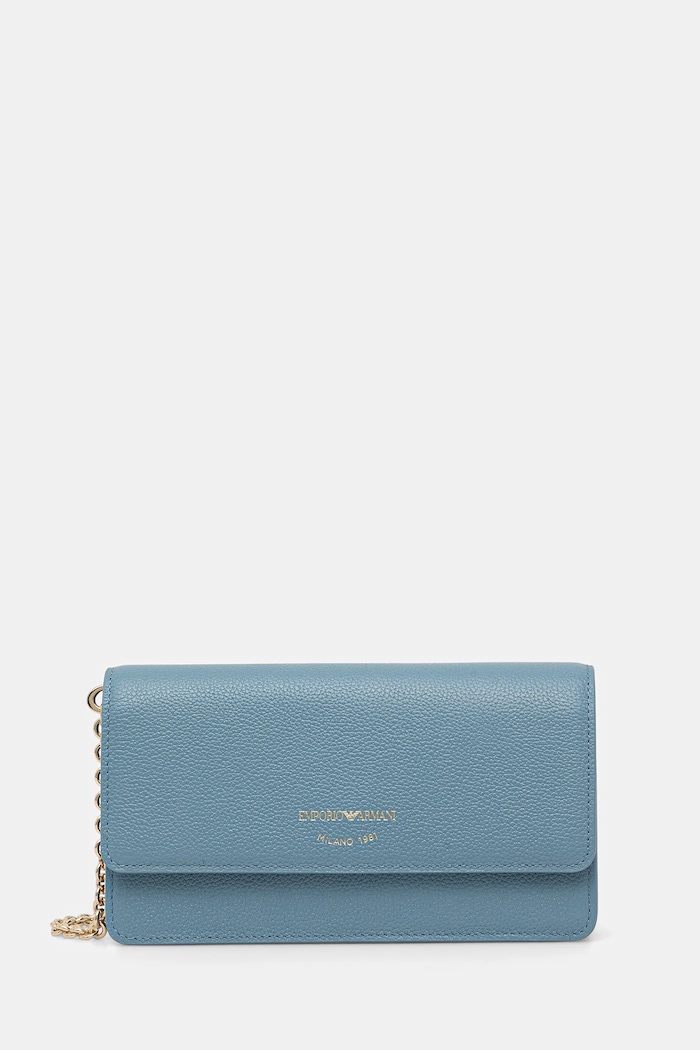 Emporio Armani poșetă piele albastru EW003036.AF19568