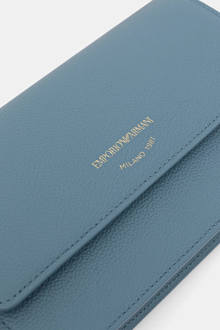 Emporio Armani poșetă piele albastru EW003036.AF19568