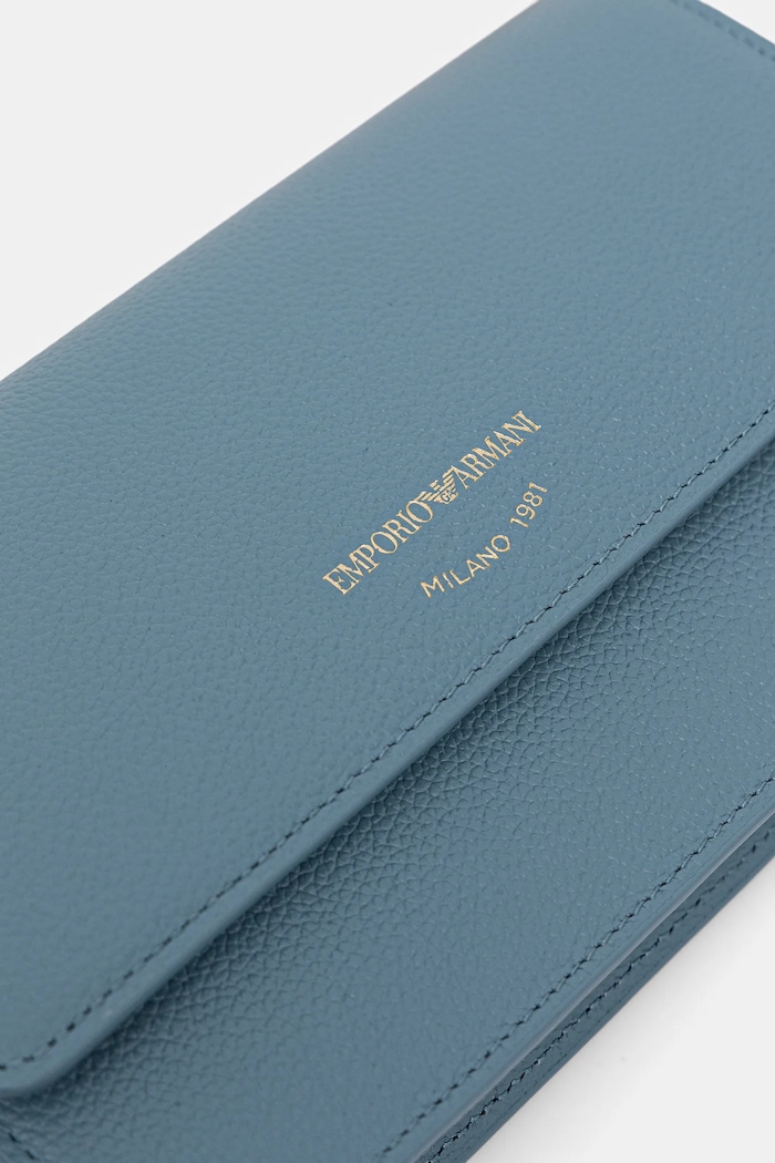 Emporio Armani poșetă piele albastru EW003036.AF19568