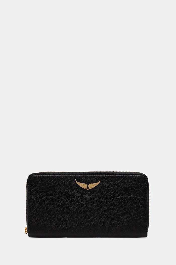 ZADIG&VOLTAIRE portfel skórzany skóra licowa czarny LWSG03667