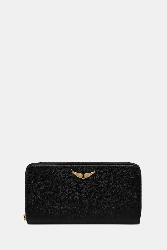 ZADIG&VOLTAIRE portfel skórzany skóra licowa czarny LWSG03667