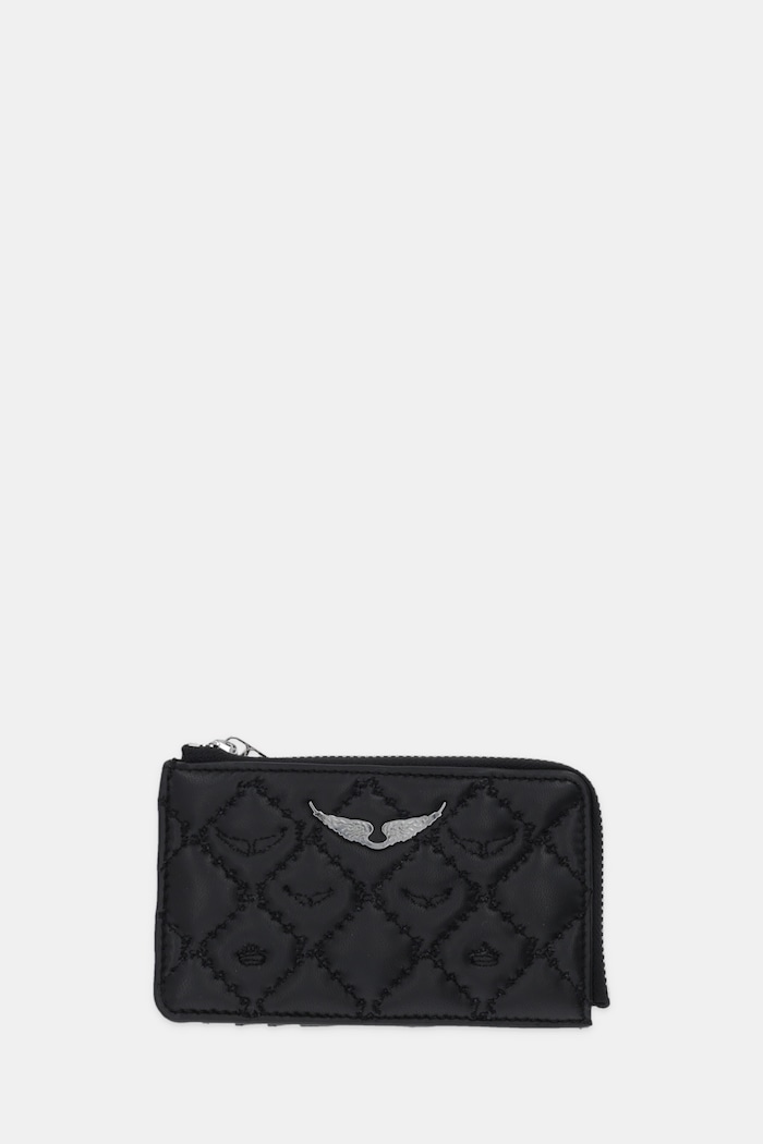 Kožni etui za kartice ZADIG&VOLTAIRE Planet friendly crna LWSG03680