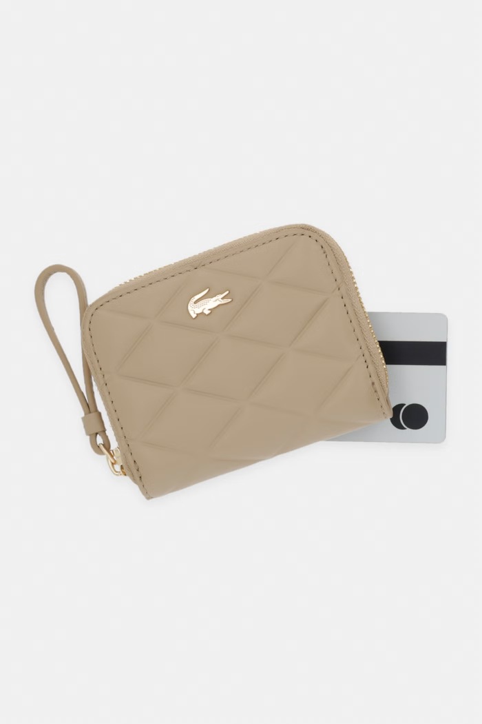 Lacoste πορτοφόλι γυναικείο δερμάτινο μπεζ NF5120EE
