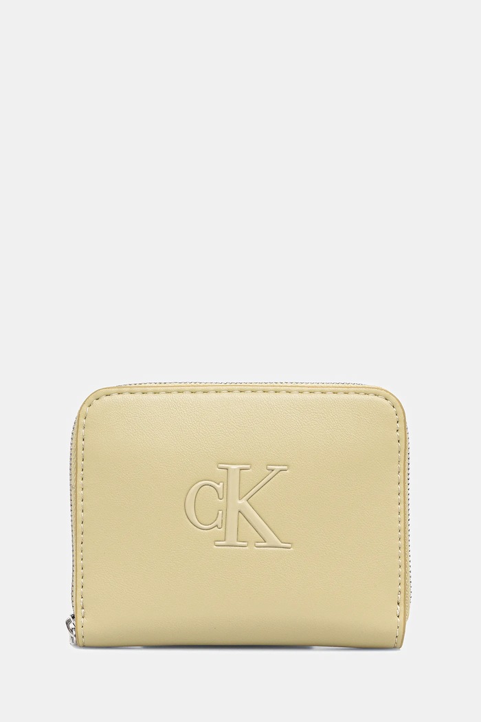 Peňaženka Calvin Klein imitácia kože béžová LV04F1026G