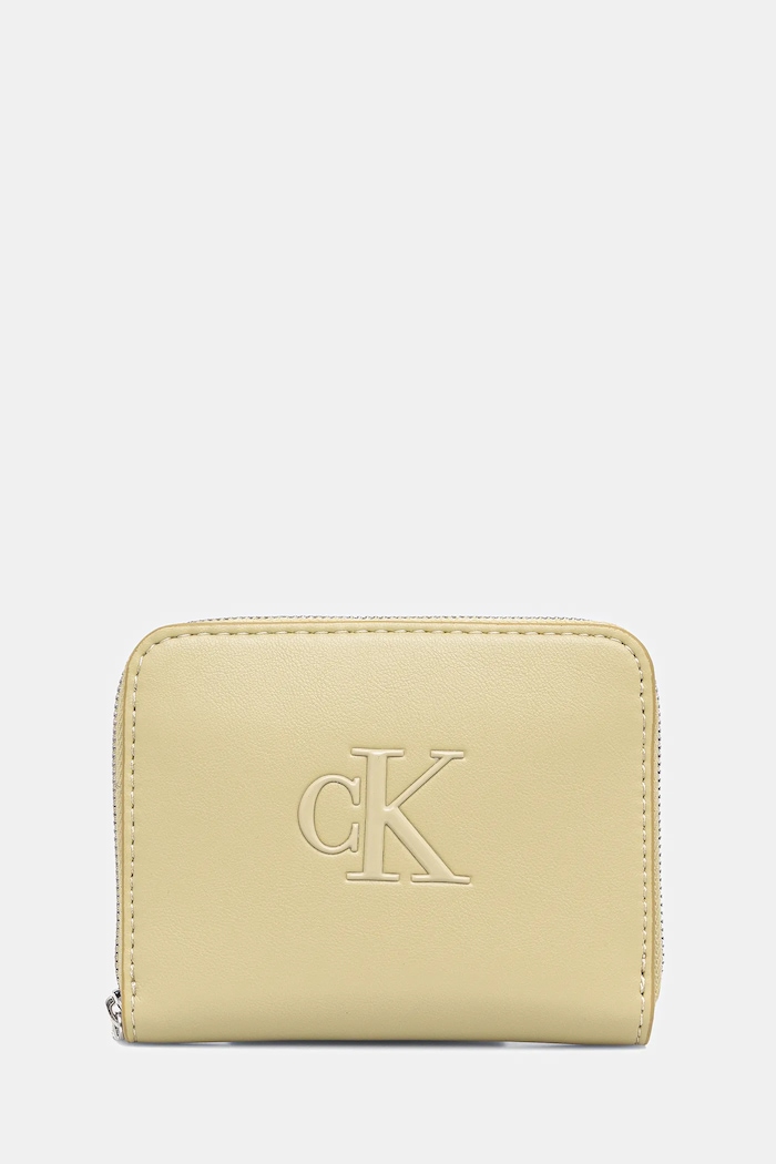 Peňaženka Calvin Klein imitácia kože béžová LV04F1026G