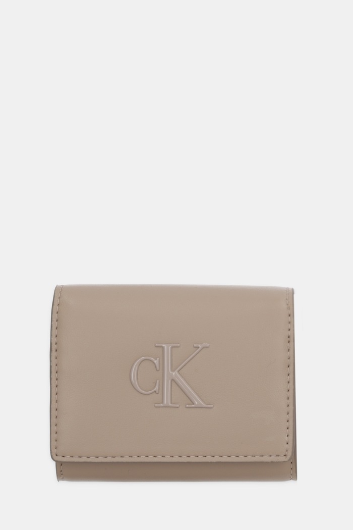 Peněženka Calvin Klein imitace kůže béžová LV04F1047G