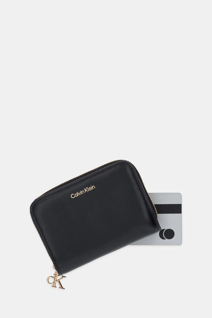 Αξεσουάρ Calvin Klein πορτοφόλι γυναικείο δερμάτινο LV04F1075G μαύρο