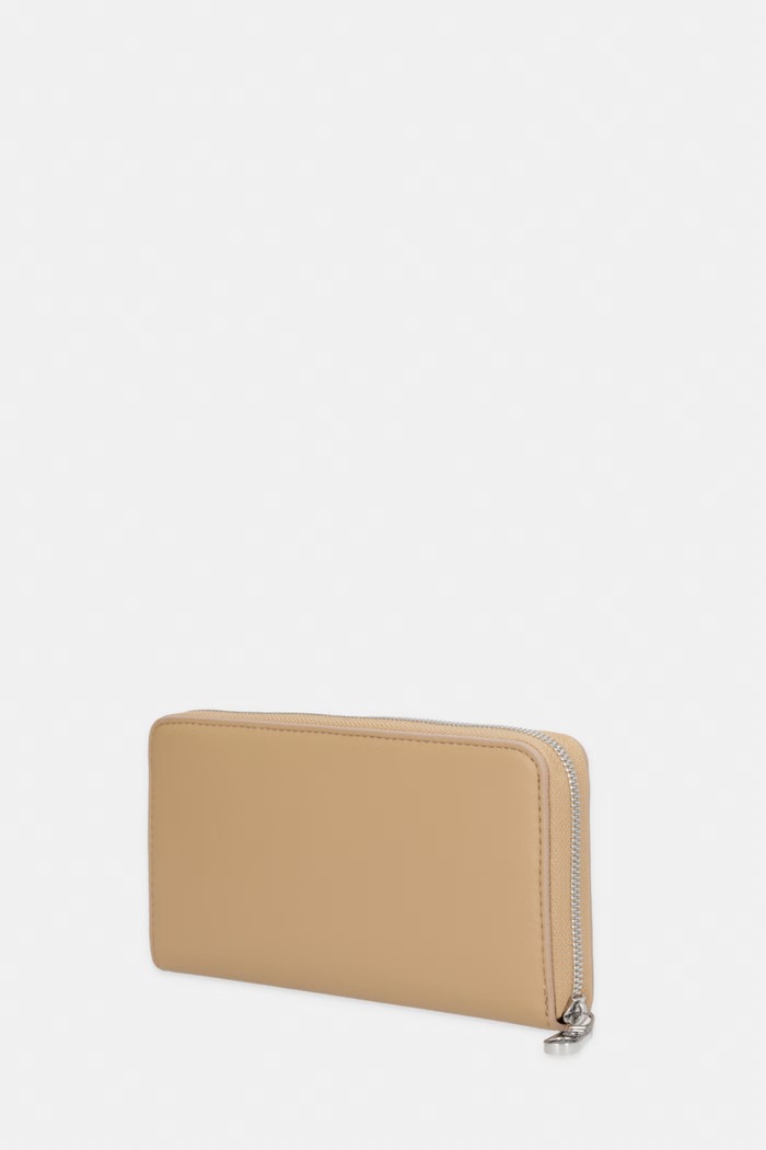 Calvin Klein peňaženka dámska z imitácie kože LV04F1077G béžová SS26