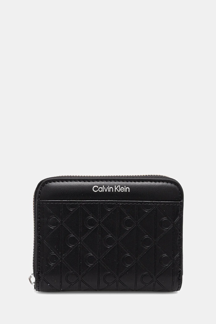 Kožená peňaženka Calvin Klein usňová koža čierna LV04F1081G
