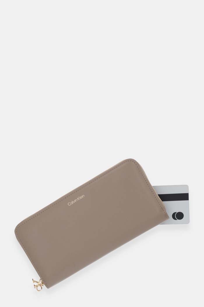 Calvin Klein portafoglio in pelle beige LV04F1093G