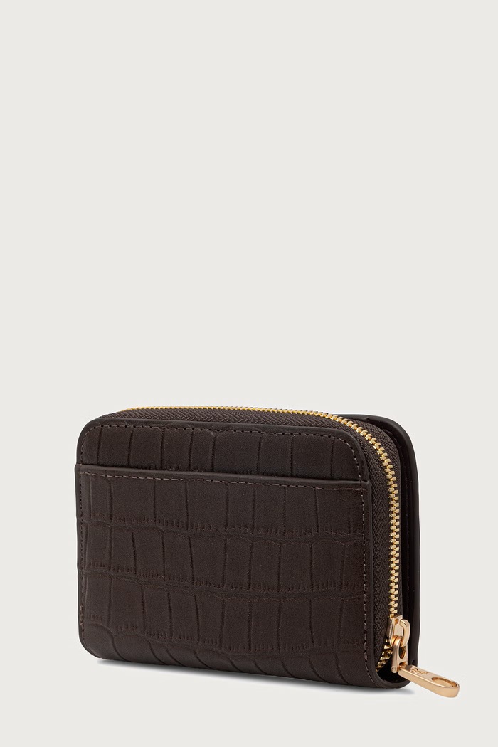 Calvin Klein portfel damski skórzany LV04F1095G brązowy AW25