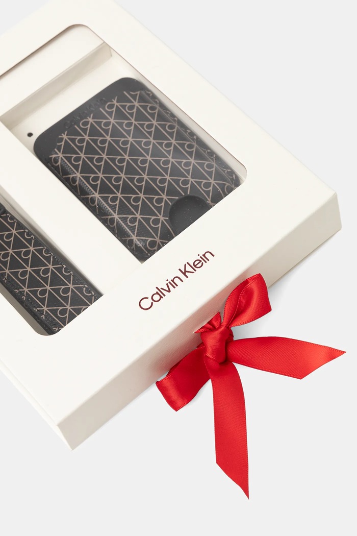 Puzdro na karty s kľúčenkou Calvin Klein čierna LV04F1101G