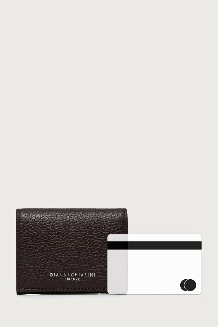 Чохол для карток жіночий шкіряний Gianni Chiarini коричневий PF.5039.GRN