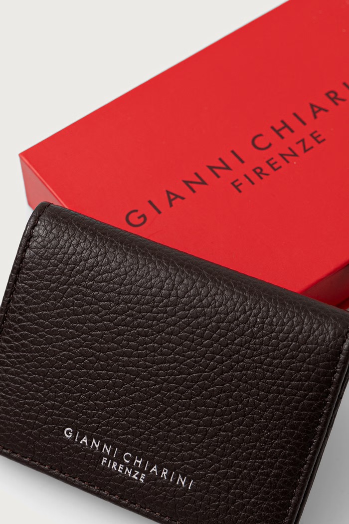 Чохол для карток жіночий шкіряний Gianni Chiarini PF.5039.GRN коричневий