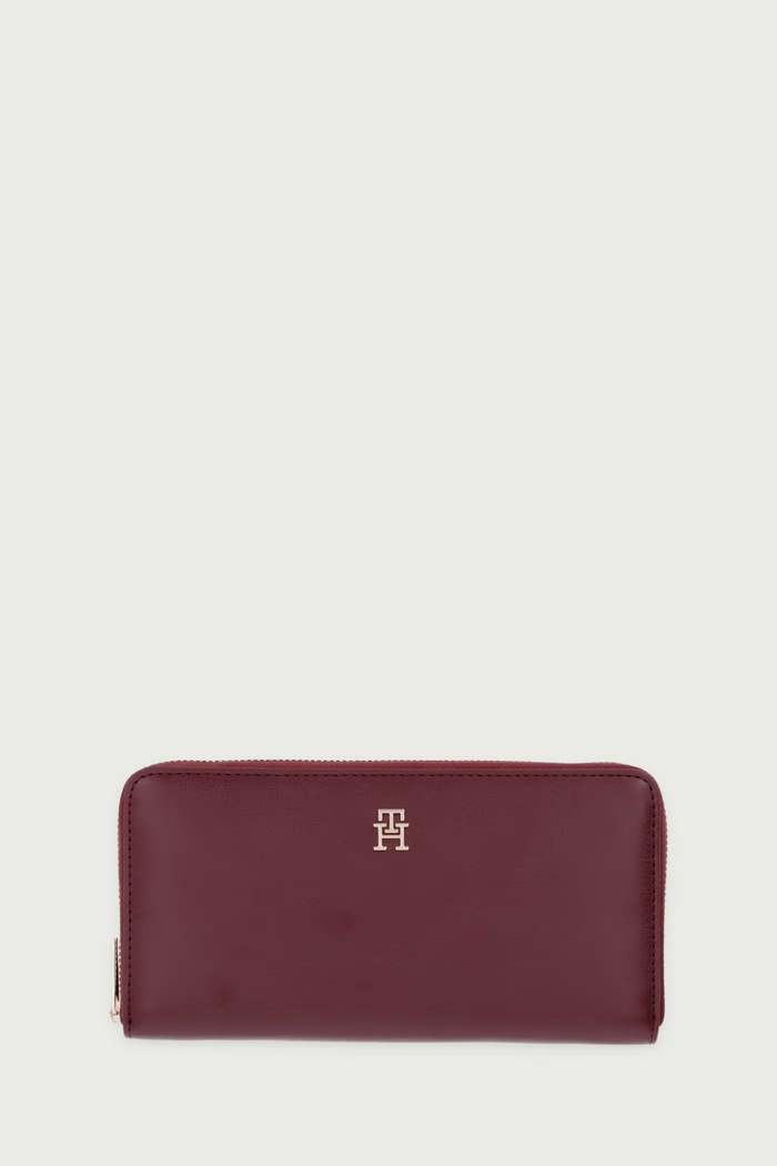 Tommy Hilfiger Peňaženka dámska z imitácie kože burgundské AW0AW17744