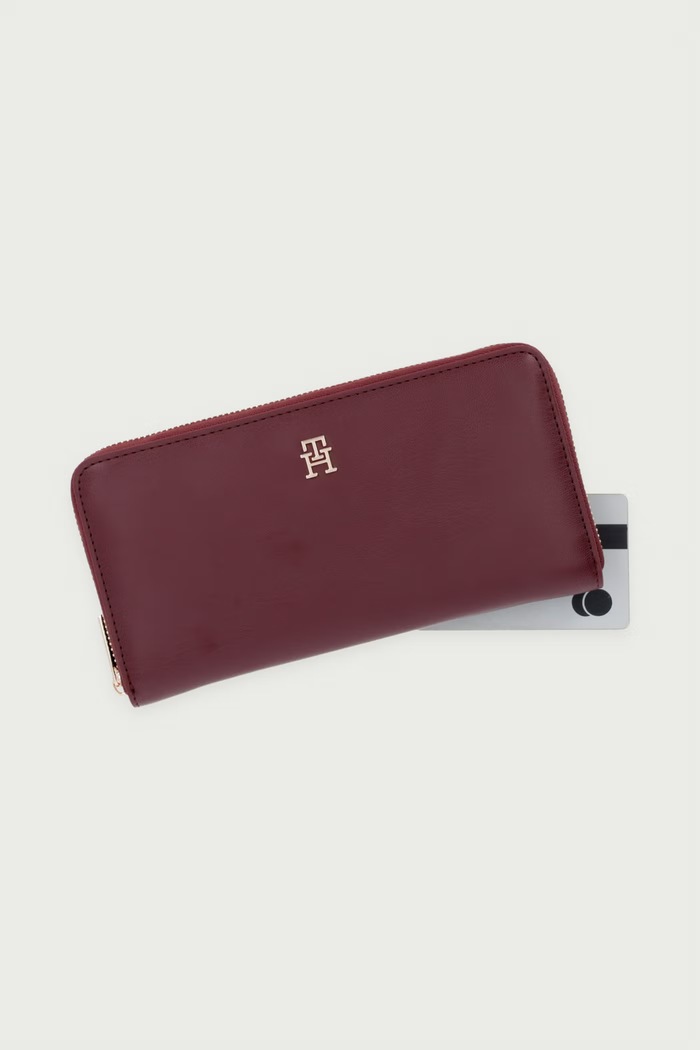 Peňaženka dámska z imitácie kože Tommy Hilfiger AW0AW17744 burgundské