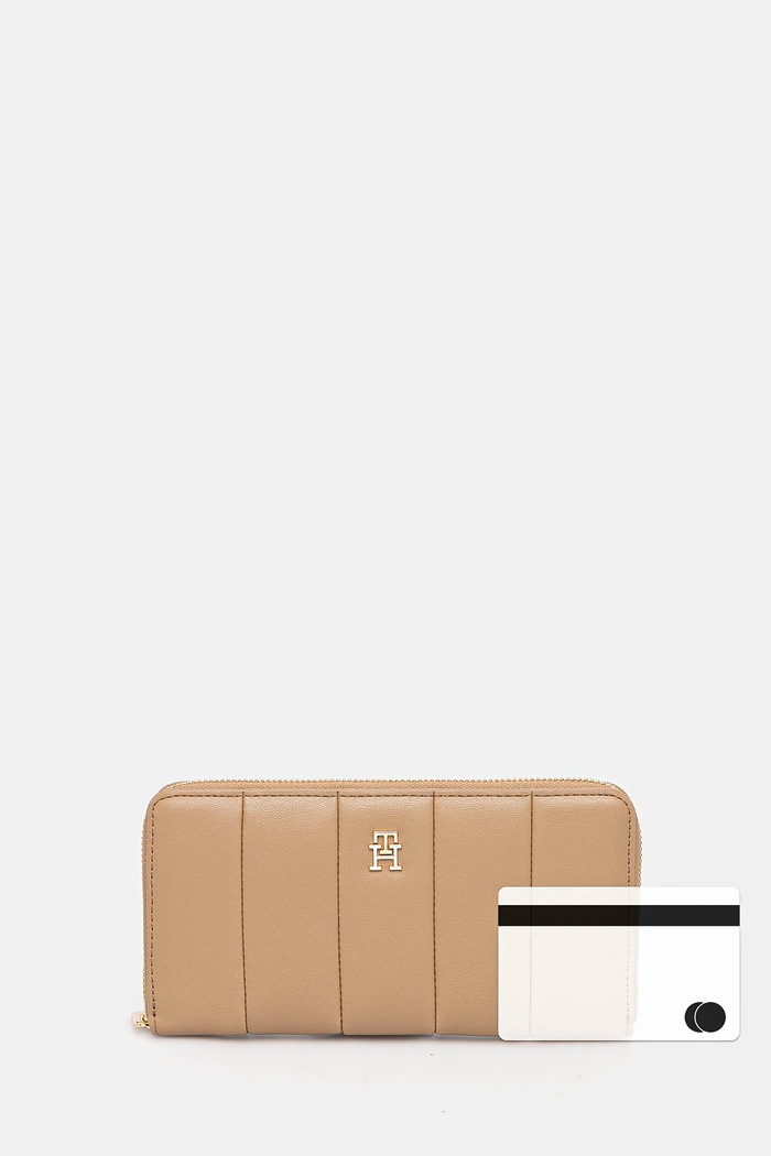 Πορτοφόλι Tommy Hilfiger AW0AW17747 μπεζ