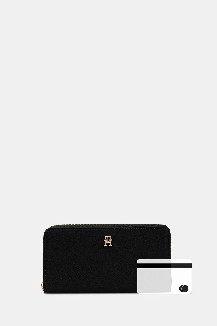 Pénztárca Tommy Hilfiger AW0AW17750 fekete