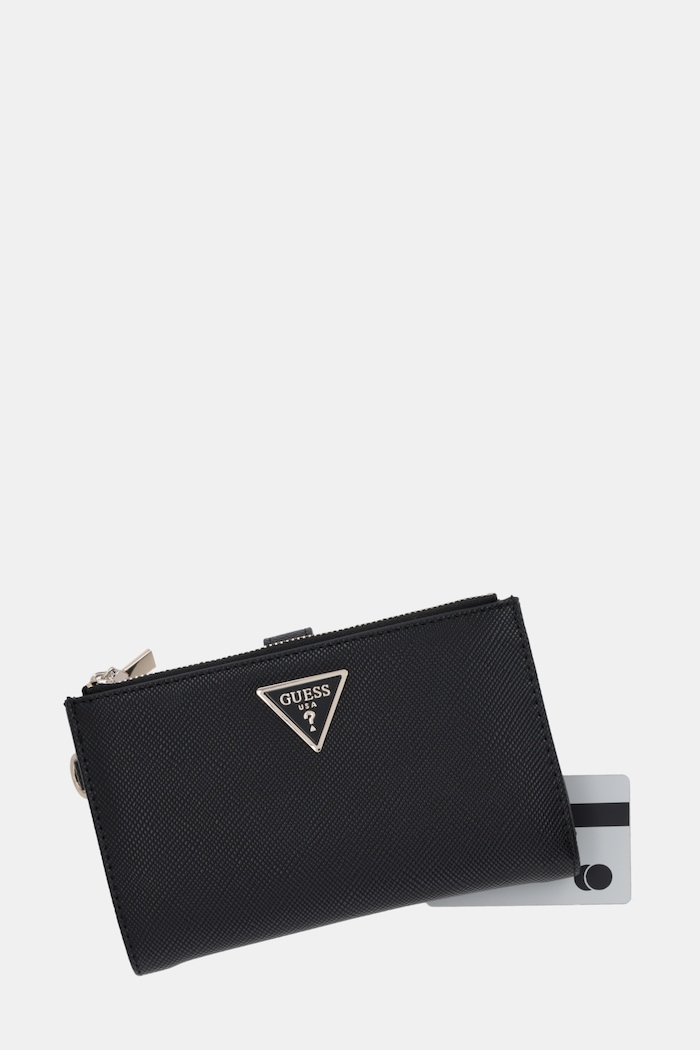 Guess πορτοφόλι γυναικείο Laurel μαύρο SWZG74.59157