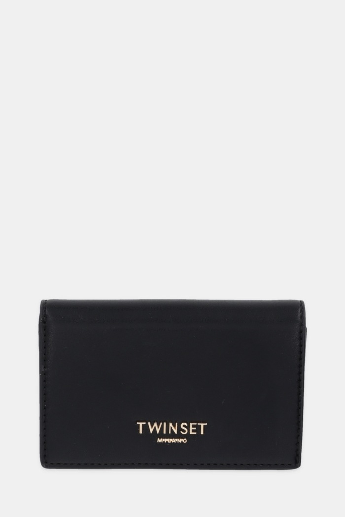 Twinset portfel imitacja skóry licowej czarny 252TL8013