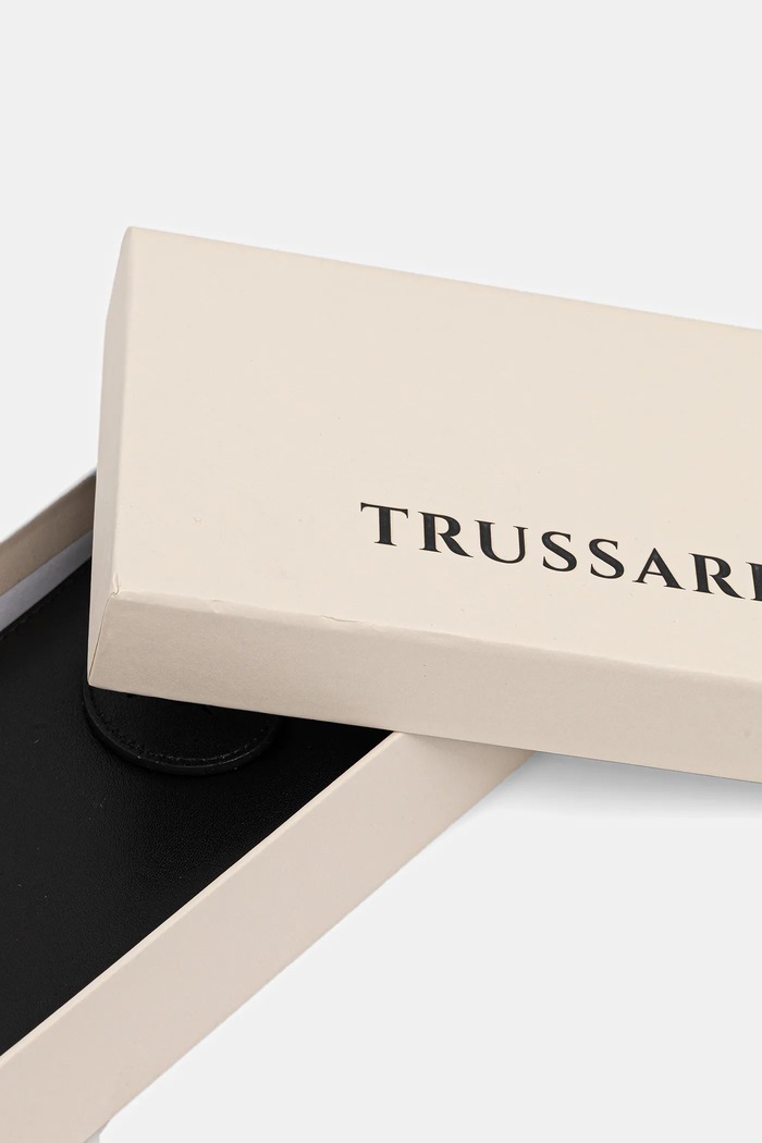 Δερμάτινο πορτοφόλι Trussardi Trussardi μαύρο I028E000041N