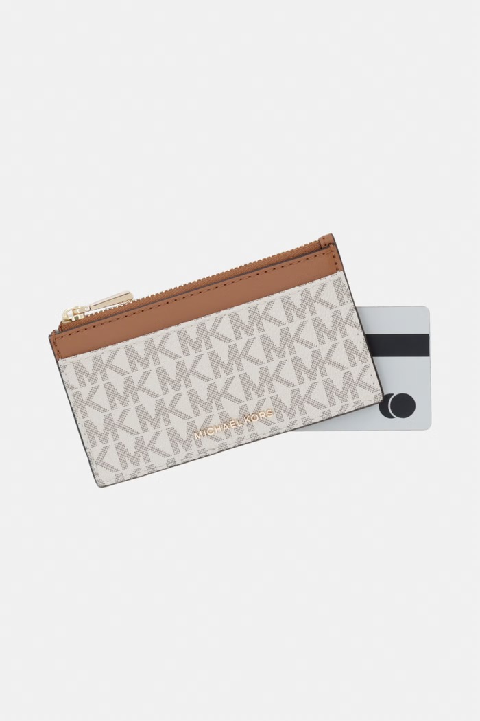Doplnky MICHAEL Michael Kors peňaženka zapínaná na sponu dámska 32F5GJ6D8B béžová