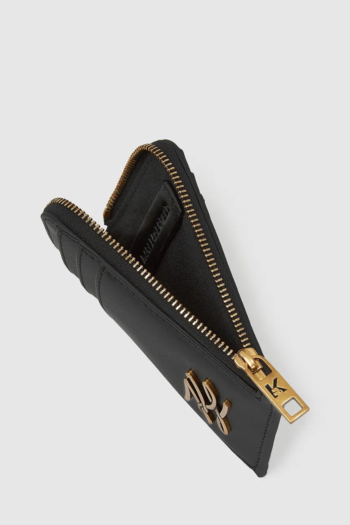 Accesorii Karl Lagerfeld portofel de piele K/AUTOGRAPH A4W32035 negru