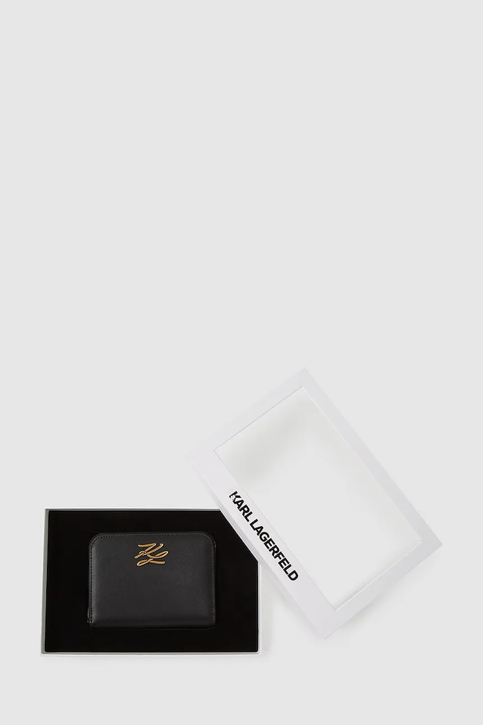 Karl Lagerfeld portofel de piele K/AUTOGRAPH negru A4W32036
