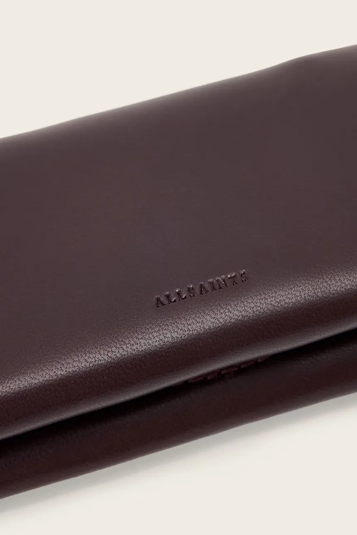 AllSaints portfel damski skórzany HARLUNA W205XD bordowy