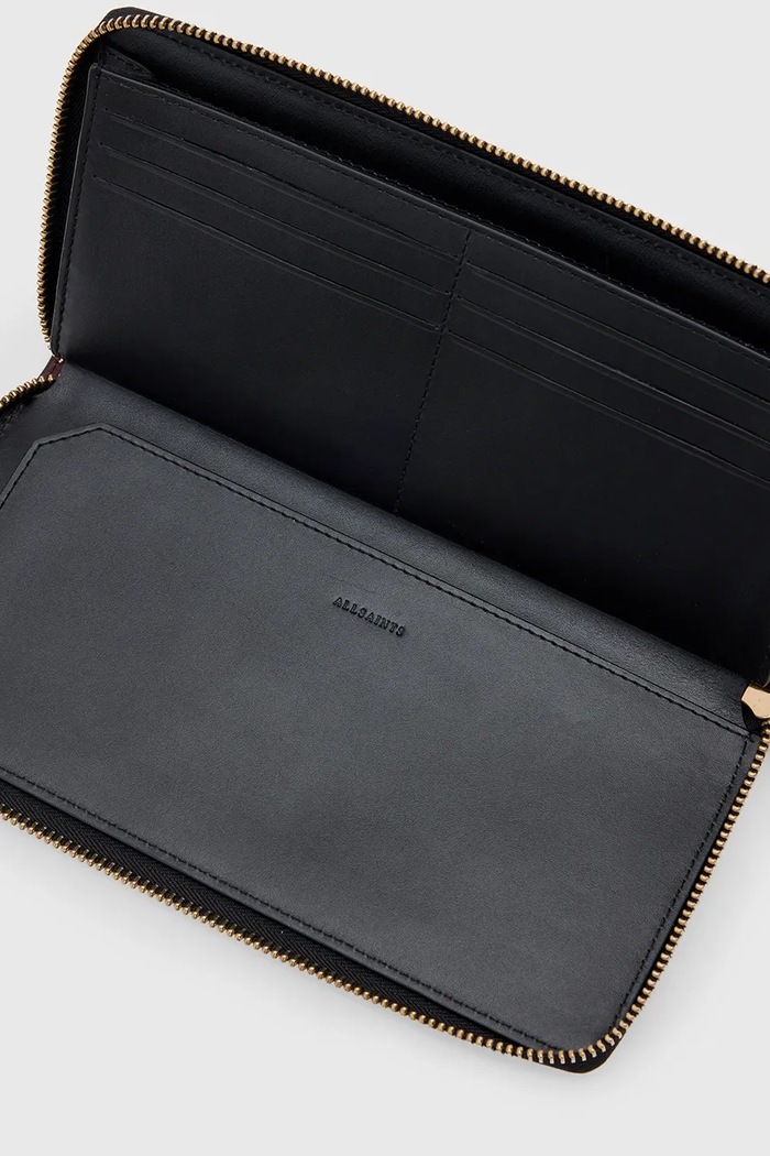 Kožená peňaženka AllSaints TRAVEL červená W276XD