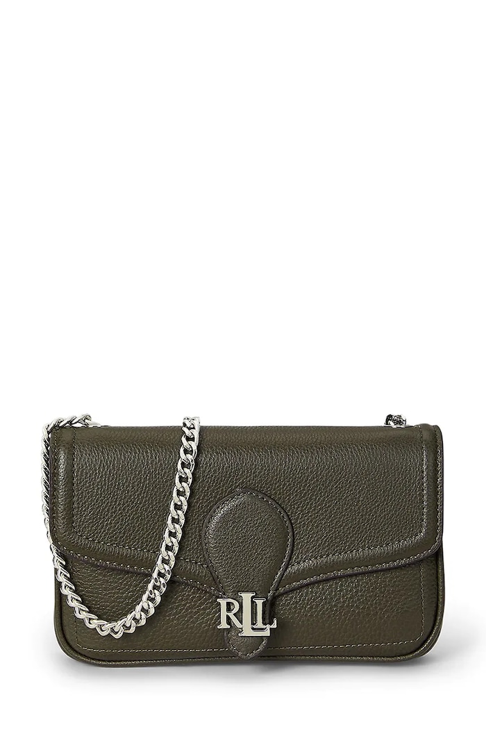 Lauren Ralph Lauren portfel skórzany skóra licowa zielony 432977374