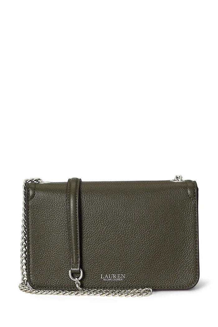 Akcesoria Lauren Ralph Lauren portfel skórzany 432977374 zielony