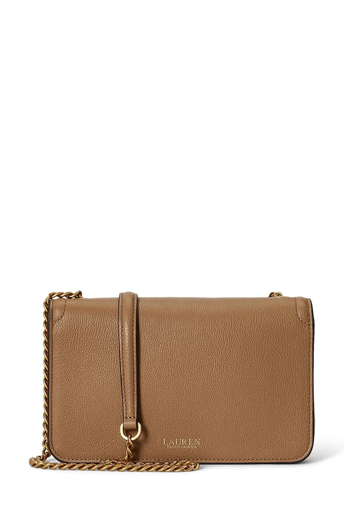 Lauren Ralph Lauren Portfel damski skórzany 432977374 brązowy SS26