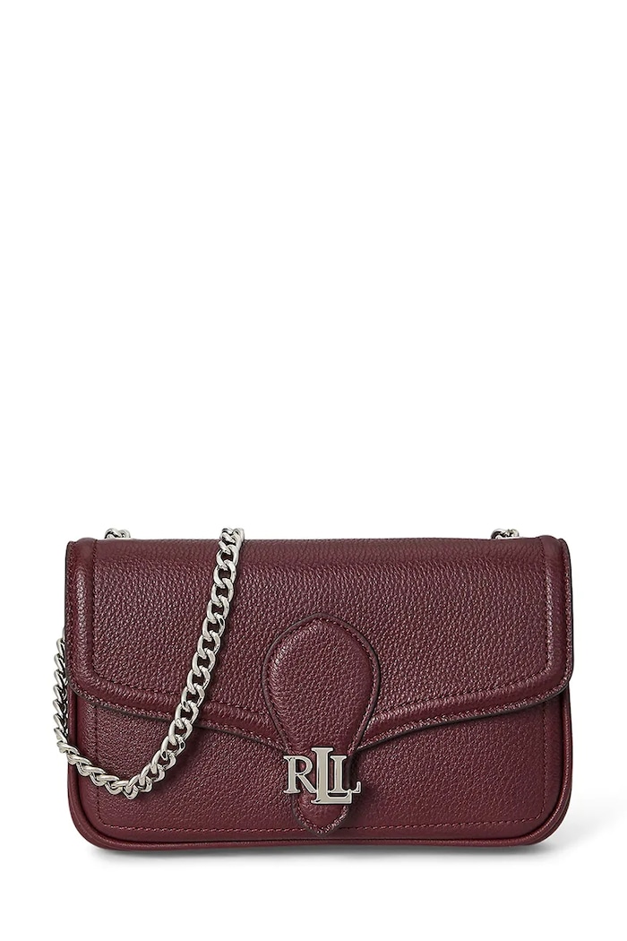 Kožená peňaženka Lauren Ralph Lauren usňová koža burgundské 432977374