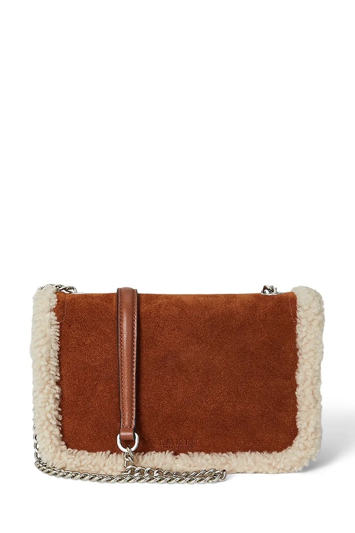 Doplňky Semišová kabelka Lauren Ralph Lauren 432980754 hnědá