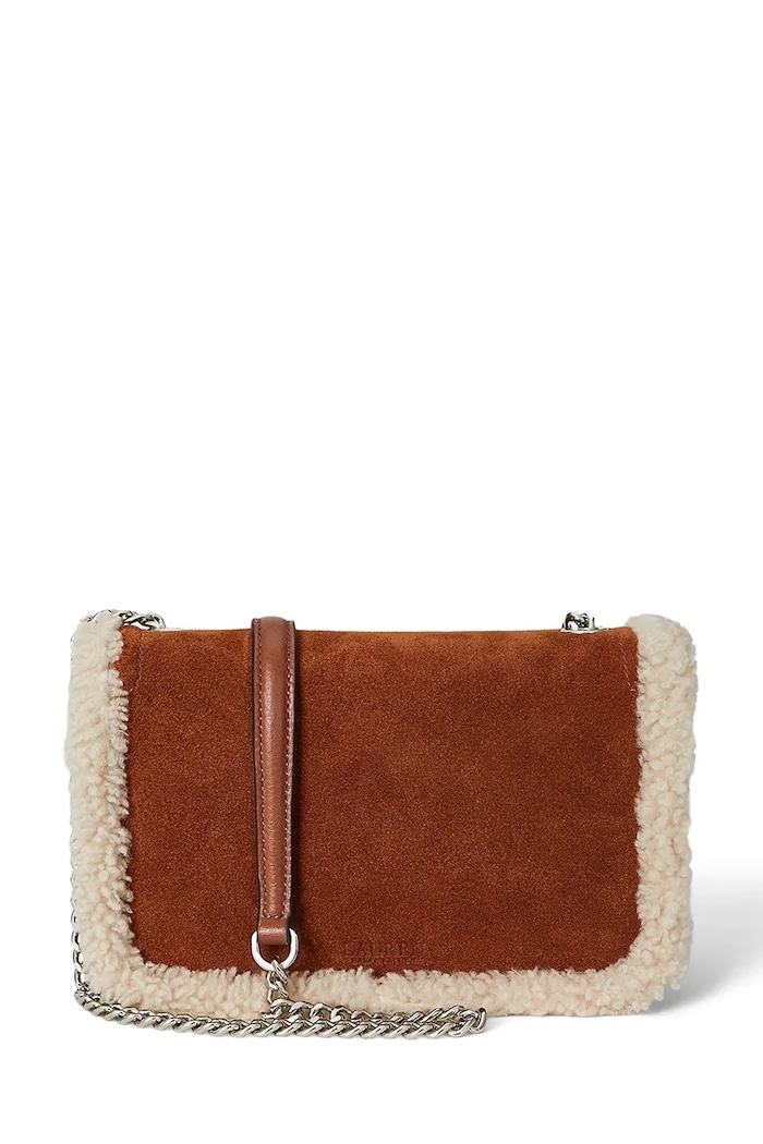 Doplňky Semišová kabelka Lauren Ralph Lauren 432980754 hnědá