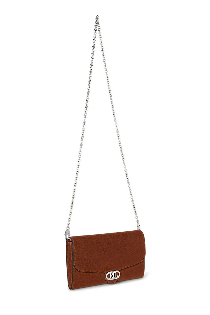 Велурена чанта Lauren Ralph Lauren 432980761 кафяв AW25