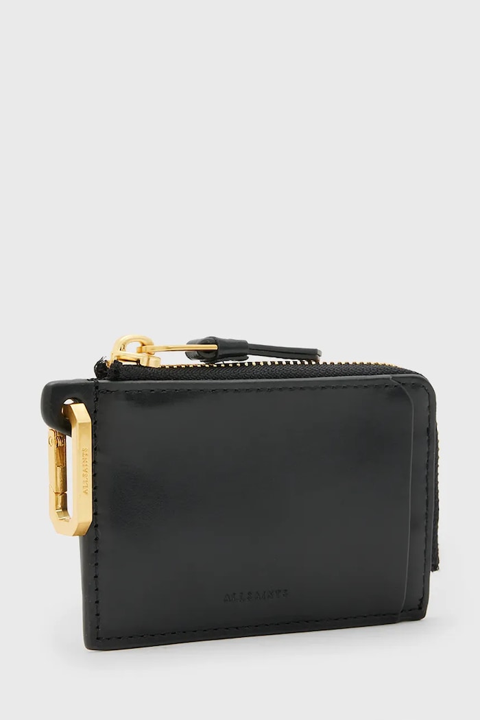 Kožená peňaženka AllSaints REMY W235XA čierna SS26
