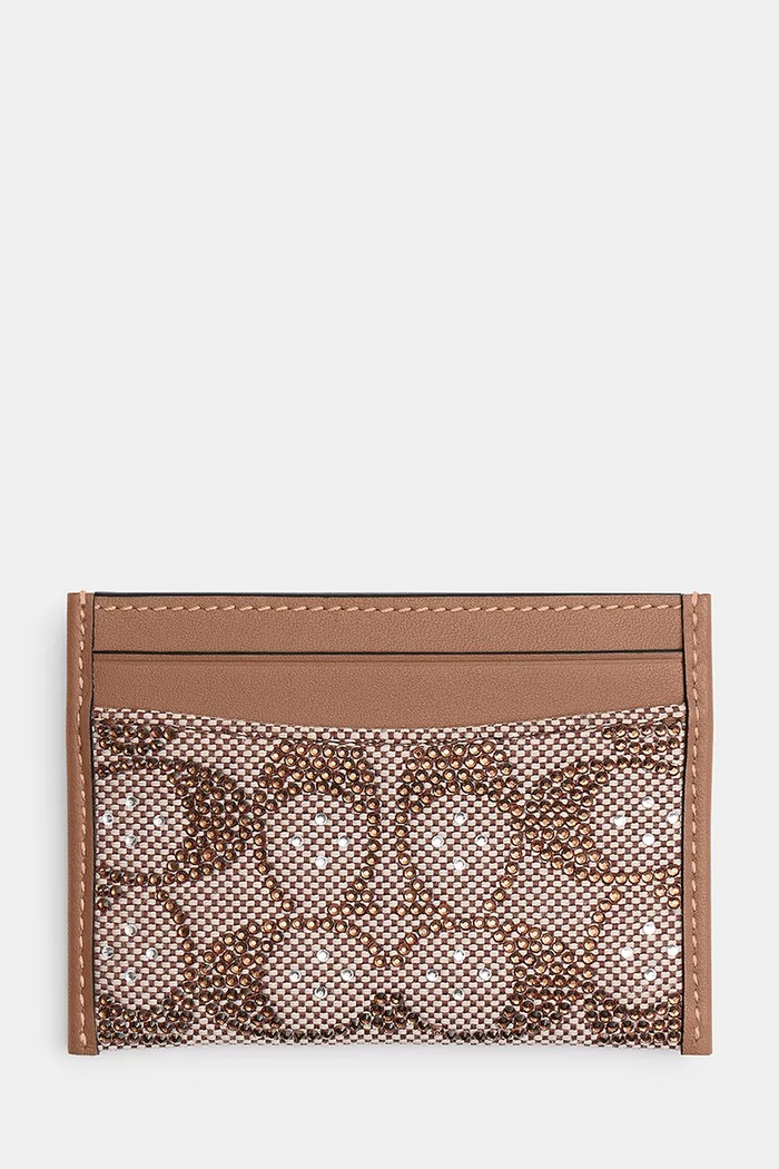 Coach Etui na karty damskie beżowy CCD08
