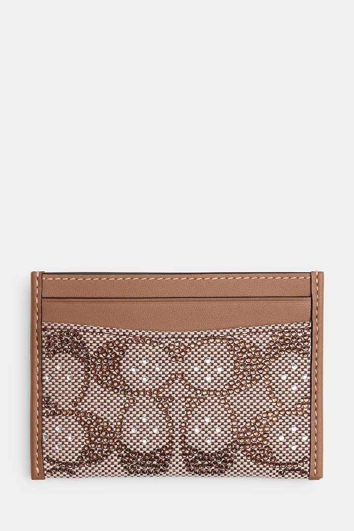 Coach Etui na karty damskie CCD08 beżowy AW25