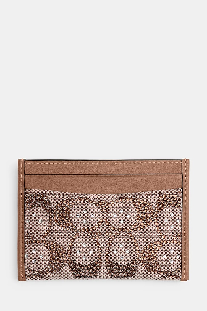 Coach Etui na karty damskie CCD08 beżowy AW25