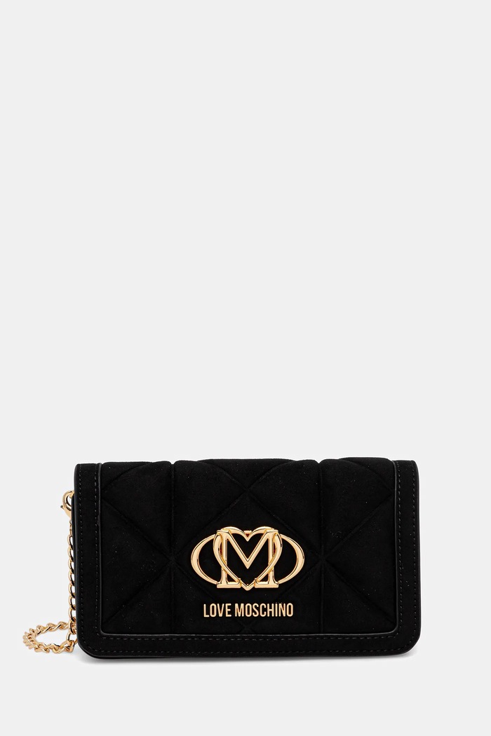 Love Moschino poșetă nu incape in A4 negru JC5640PP0NKE0000