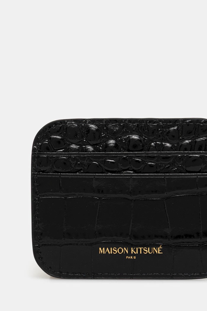 Maison Kitsuné leather card holder Edie Cardholder OW05700LR0045 black AW25