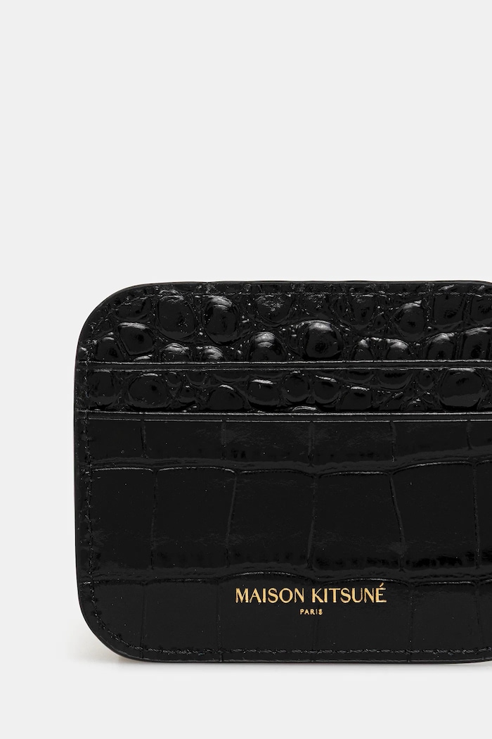 Maison Kitsuné leather card holder Edie Cardholder OW05700LR0045 black AW25
