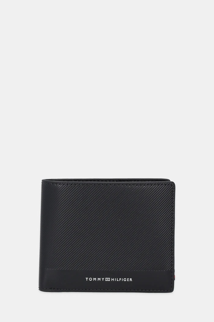 Tommy Hilfiger portfel skórzany skóra licowa czarny AM0AM13509