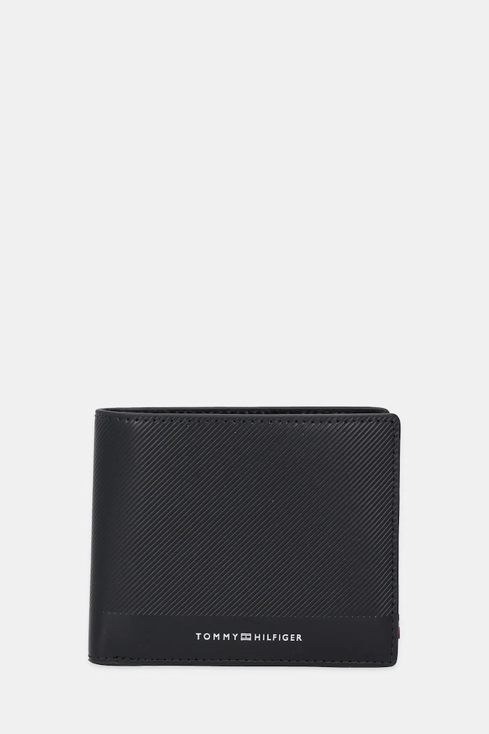 Tommy Hilfiger portfel skórzany skóra licowa czarny AM0AM13509