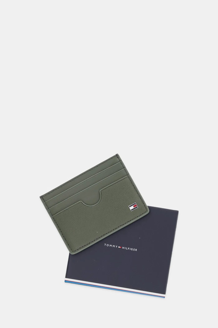 Akcesoria Tommy Hilfiger etui na karty skórzane AM0AM13517 zielony