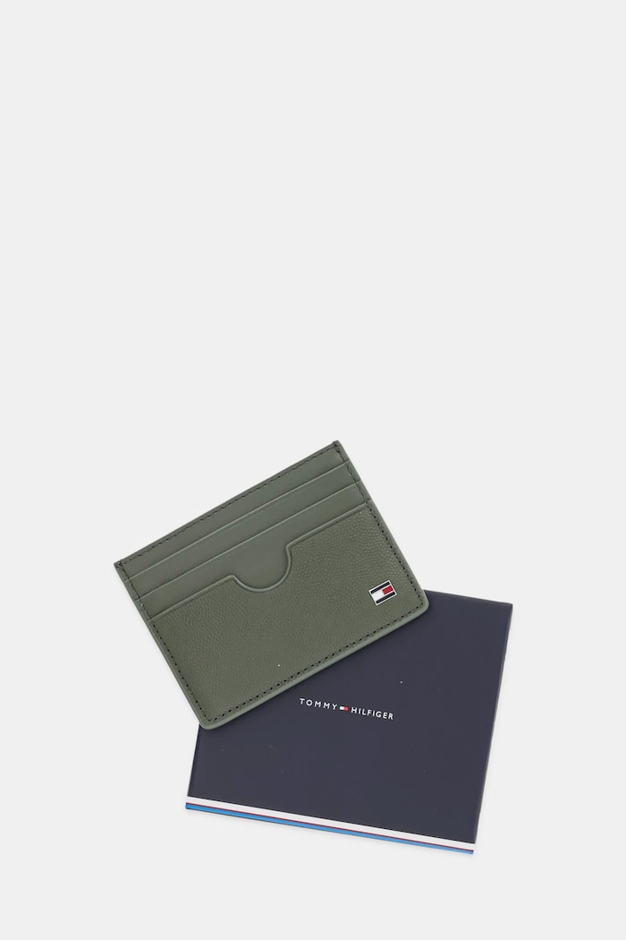 Akcesoria Tommy Hilfiger etui na karty skórzane AM0AM13517 zielony